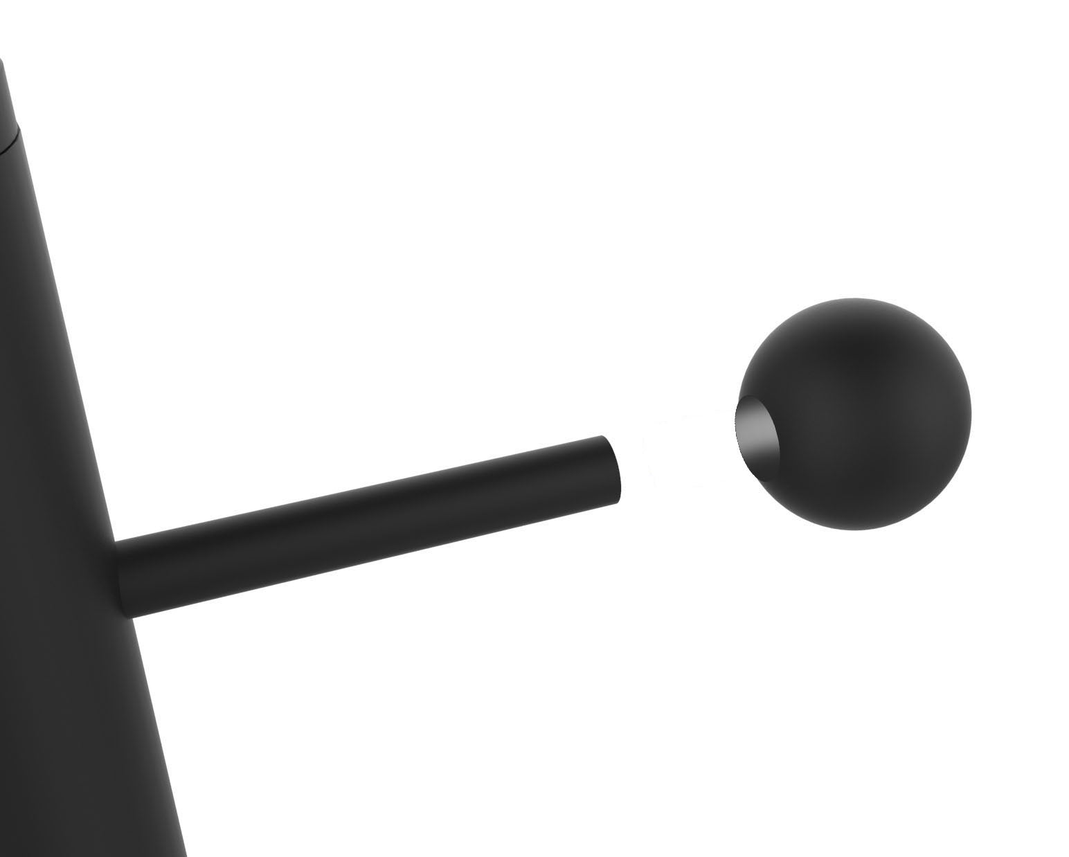 Unilux ACCESS Garderobenständer (mit Schirmhalter) – Stahl – Schwarz – 1'750 mm