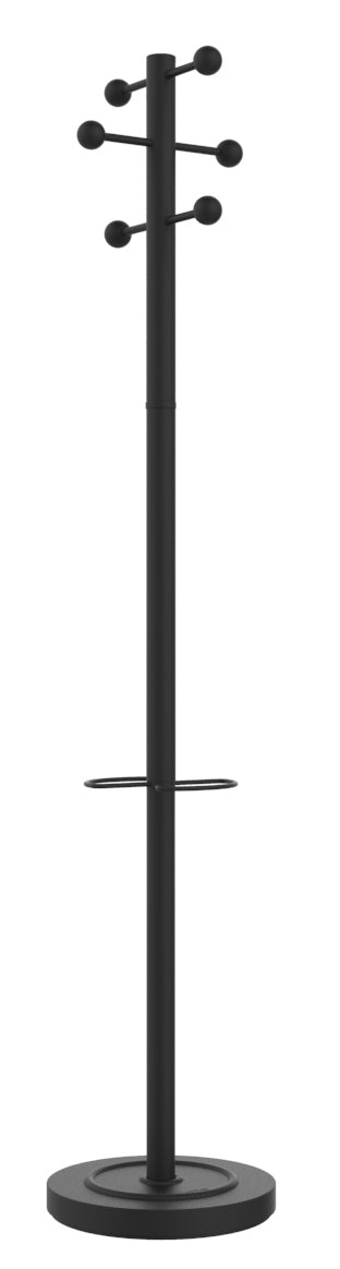 Unilux ACCESS Garderobenständer (mit Schirmhalter) – Stahl – Schwarz – 1'750 mm