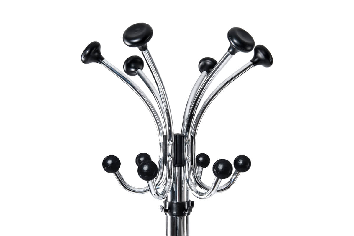 MAUL Nebula Garderobenständer (mit Schirmhalter) – Stahl – Silber – 1'775 mm