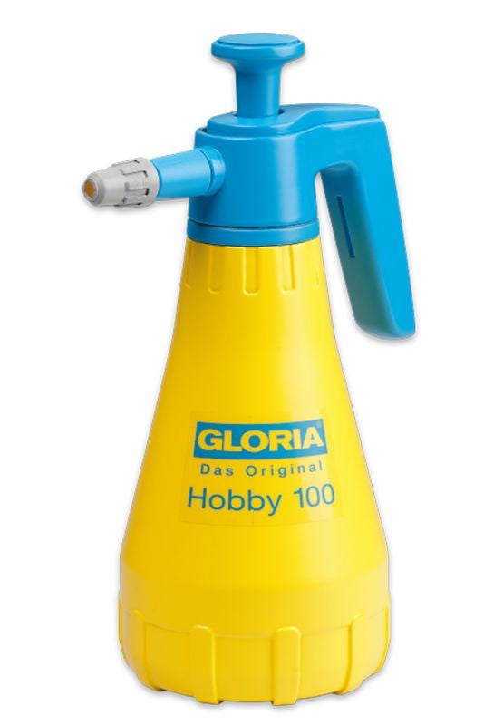 GLORIA Drucksprüher Hobby 100 – 1 l – Gelb/Hellblau – Kunststoff