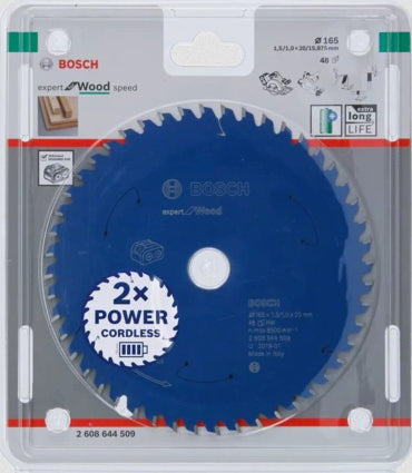 Bosch Professionelles Expert-Kreissägeblatt 165 × 20 × 1,5 mm, 48 Zähne – für Holz – 1 Stück – ATB