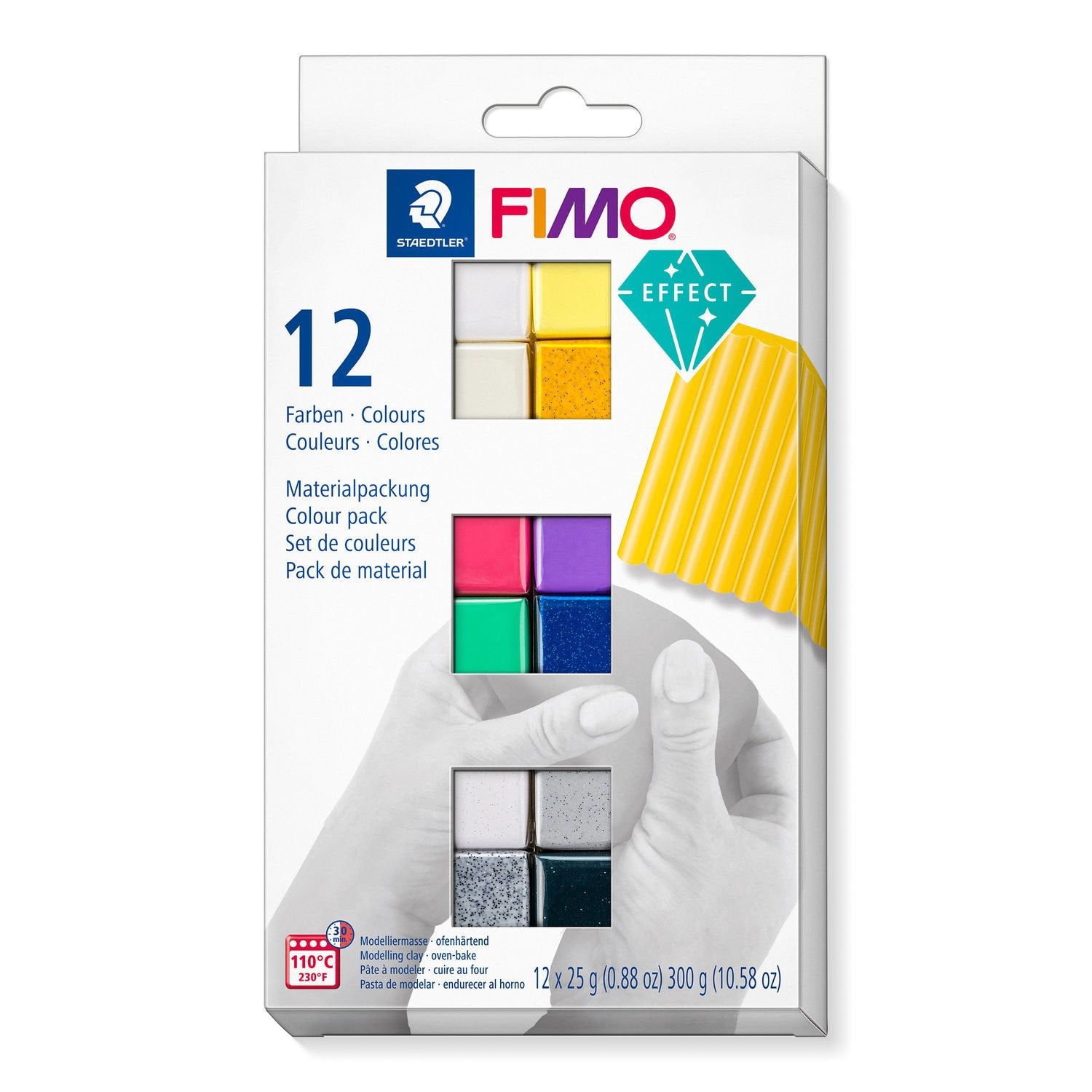 Staedtler FIMO Modelliermasse – mehrfarbig, 12 Stück