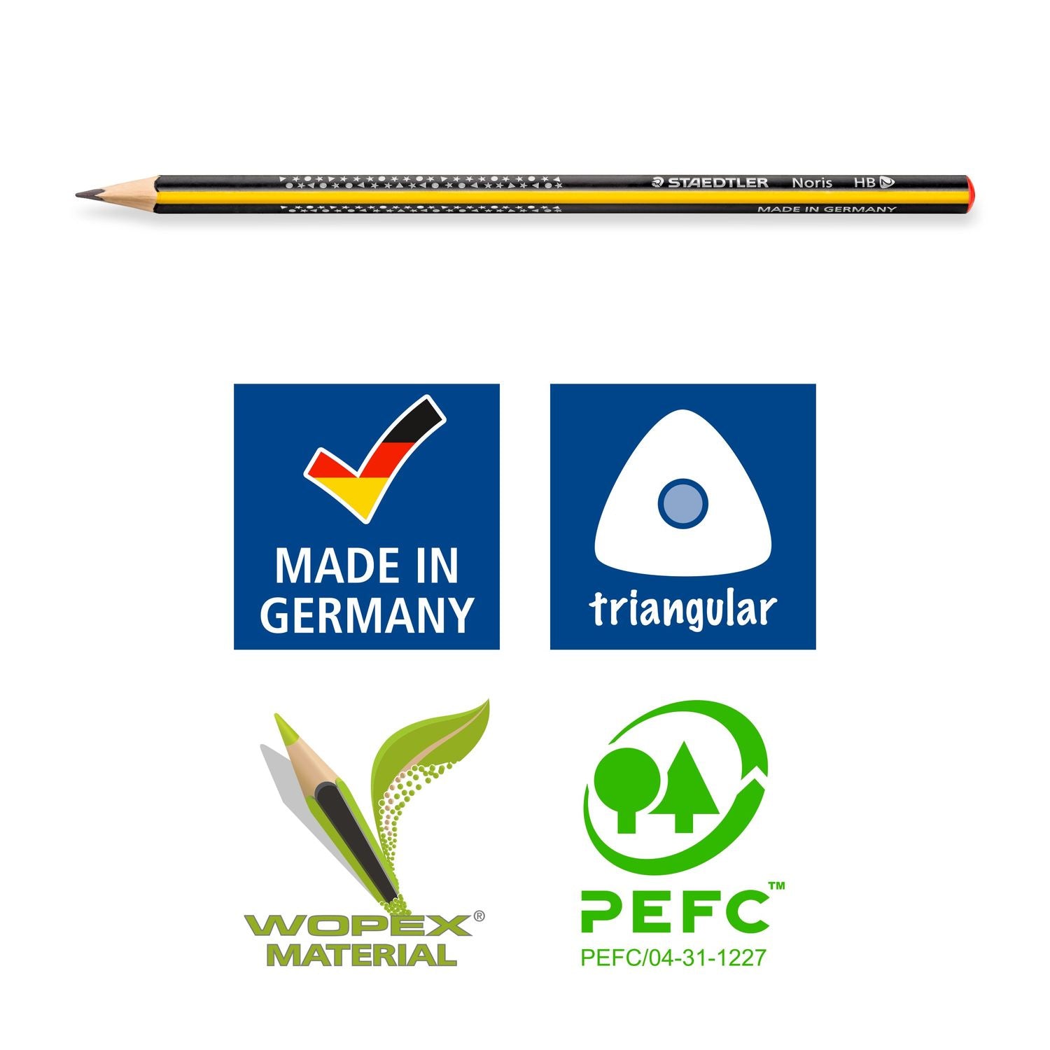 Staedtler Noris Bleistifte HB, dreieckig – 48er-Display