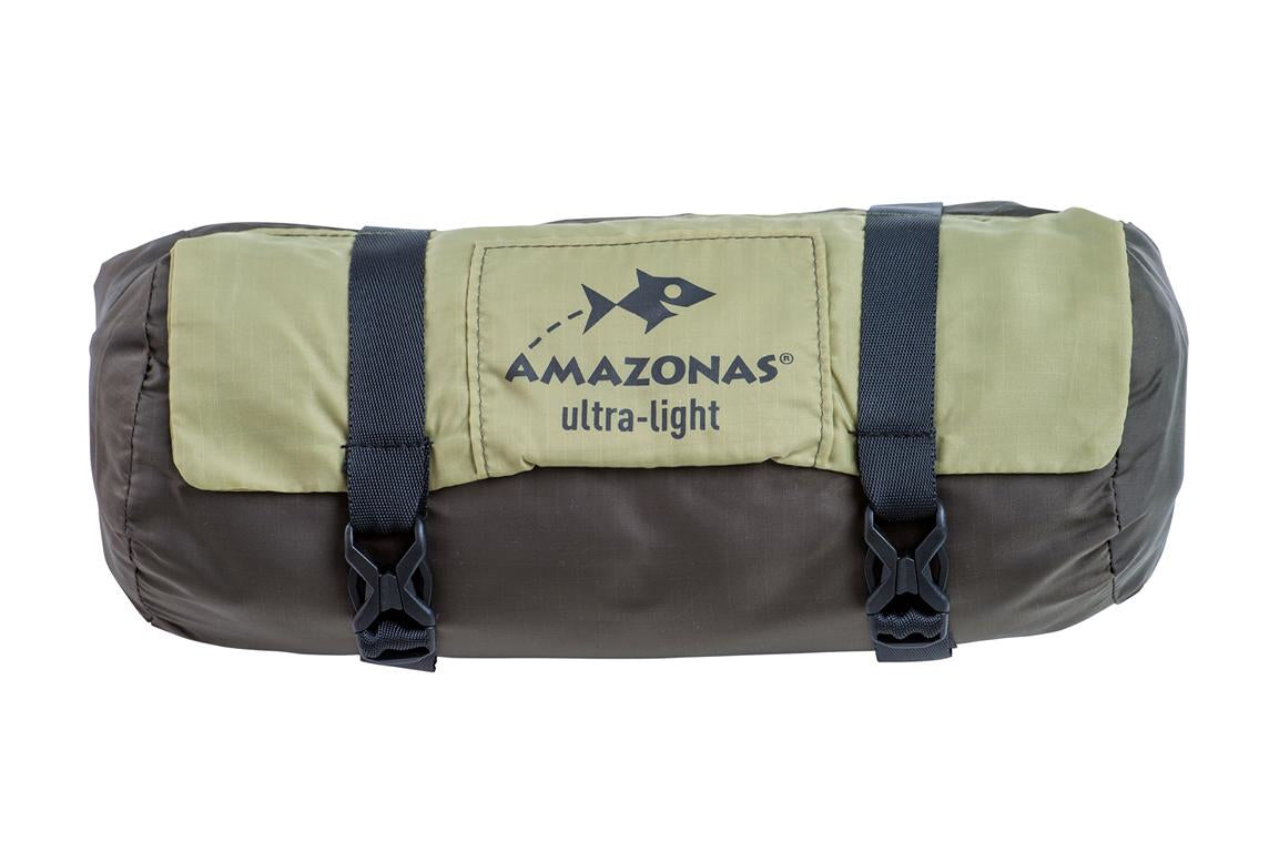 AMAZONAS Hängematte Mosk-Traveller Thermo XXL – bis 200 kg – 305 × 160 cm – khaki – Nylon Ripstop