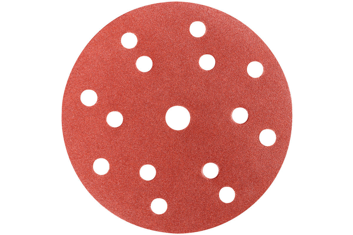 Metabo Schleifpapier 150 mm P240 Polyester – 50 Stk – für Metall, Kunststoff, Holz – 15-Loch