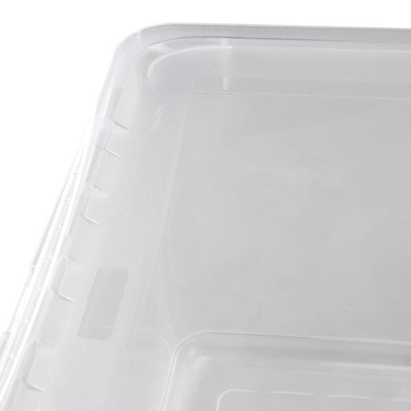 keeeper Aufbewahrungsbox 18 l (mit Deckel) – Transparent – 335 × 180 × 390 mm – Set 3 Stück