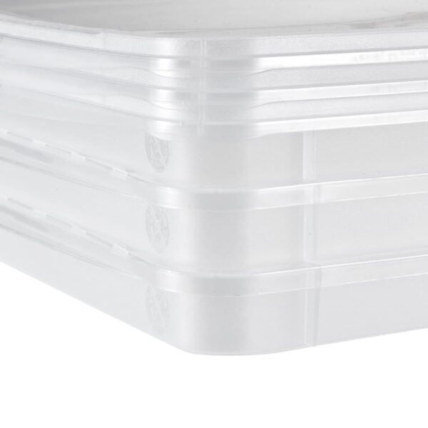 keeeper Aufbewahrungsbox 18 l (mit Deckel) – Transparent – 335 × 180 × 390 mm – Set 3 Stück
