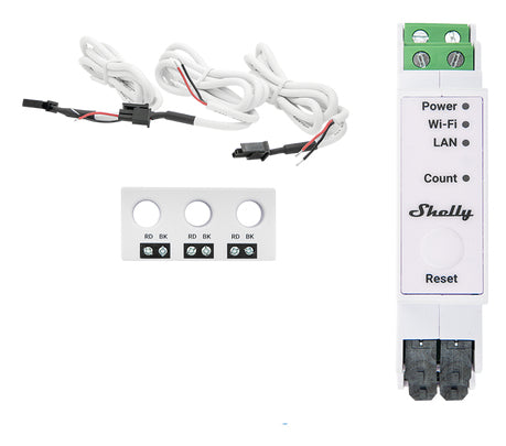 Shelly Pro 3EM-3CT63 – Energiezähler – 3-Phasen, 63 A, 3 CT, LAN/WLAN, DIN-Schiene