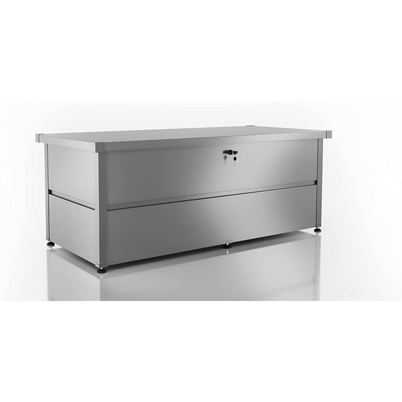 Colibri Aufbewahrungsbox 783 l (mit Deckel) – Stahl – Silber – Verriegelung