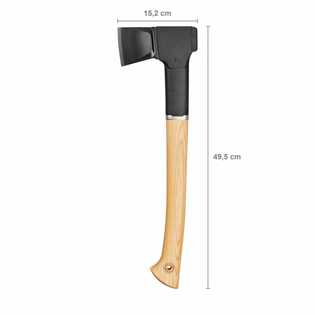 Fiskars Norden N12 – Spaltaxt 526 mm, Hickorygriff (FSC-Holz), schwarz, mit Scheide