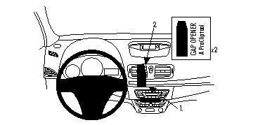 Brodit Auto-Halterung, fahrzeugspezifisch – für Renault Mégane III (09–16) und Fluence (10–15) – Schwarz