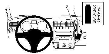 Brodit Auto-Halterung, ProClip, gewinkelt – für Volkswagen Polo 2010–2014 – Schwarz