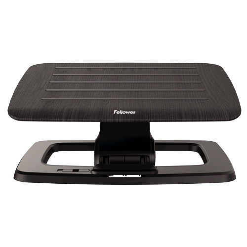 Fellowes Fussstütze Hana – 45 × 21,8 × 17,5 cm, Aluminium/Esche, schwarz