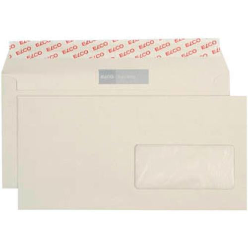 Elco Couvert C5/6, Fenster rechts, Haftklebung, grau, 100 g/m² – 500 Stk.