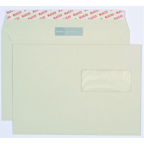 Elco Couvert C5, Fenster rechts, recyclingweiss, 100 g/m², Pergaminfenster – 500 Stk.