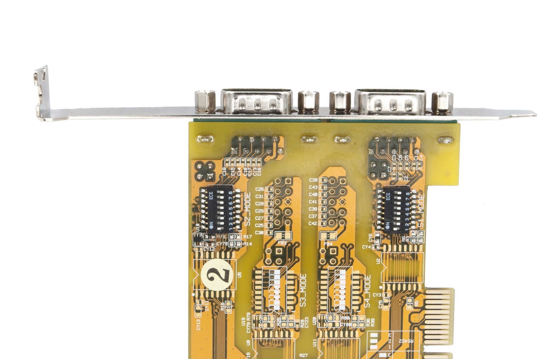 EXSYS EX-42032 Serielle PCI-Karte – 2× RS-232/422/485, FTDI, PCI, Full-Profile – für Windows/Linux/macOS
