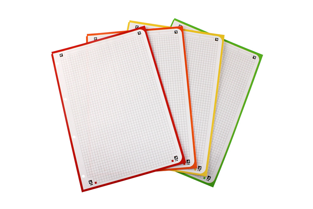 Oxford Collegeblock, Spiralbindung, 120 Blatt, 4-fach gelocht, perforiert, 90 g/m² – Taupe, für SCRIBZEE App