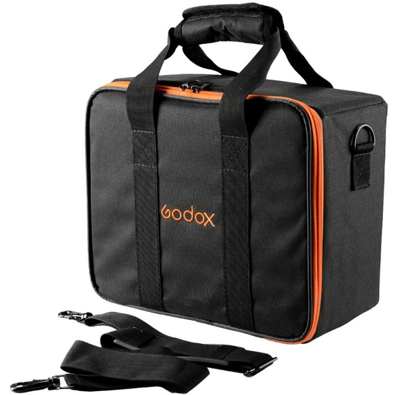 Godox CB-12 Zubehörtasche – Nylon, 300 × 260 × 140 mm – für Godox AD600Pro – Schwarz/Orange