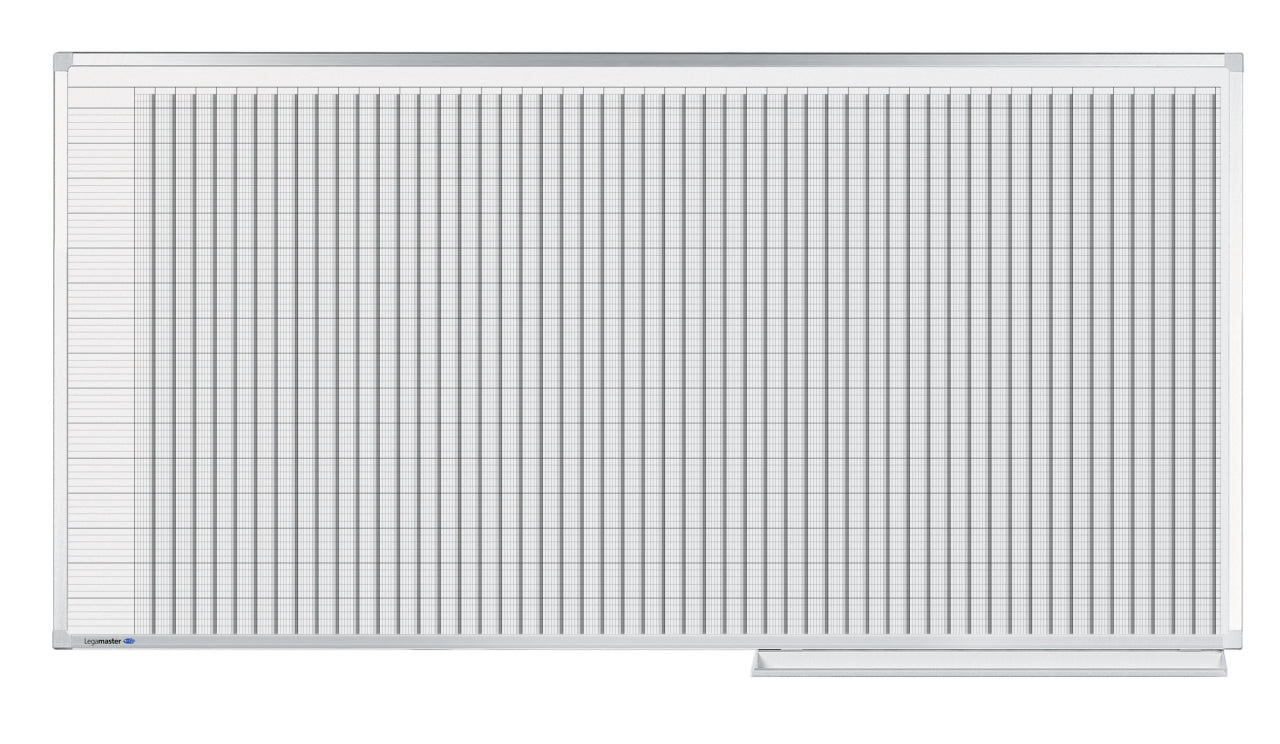 Legamaster Jahresplaner Professional – magnetisch, trocken abwischbar – Alurahmen – 200 × 100 cm – 75 Elemente