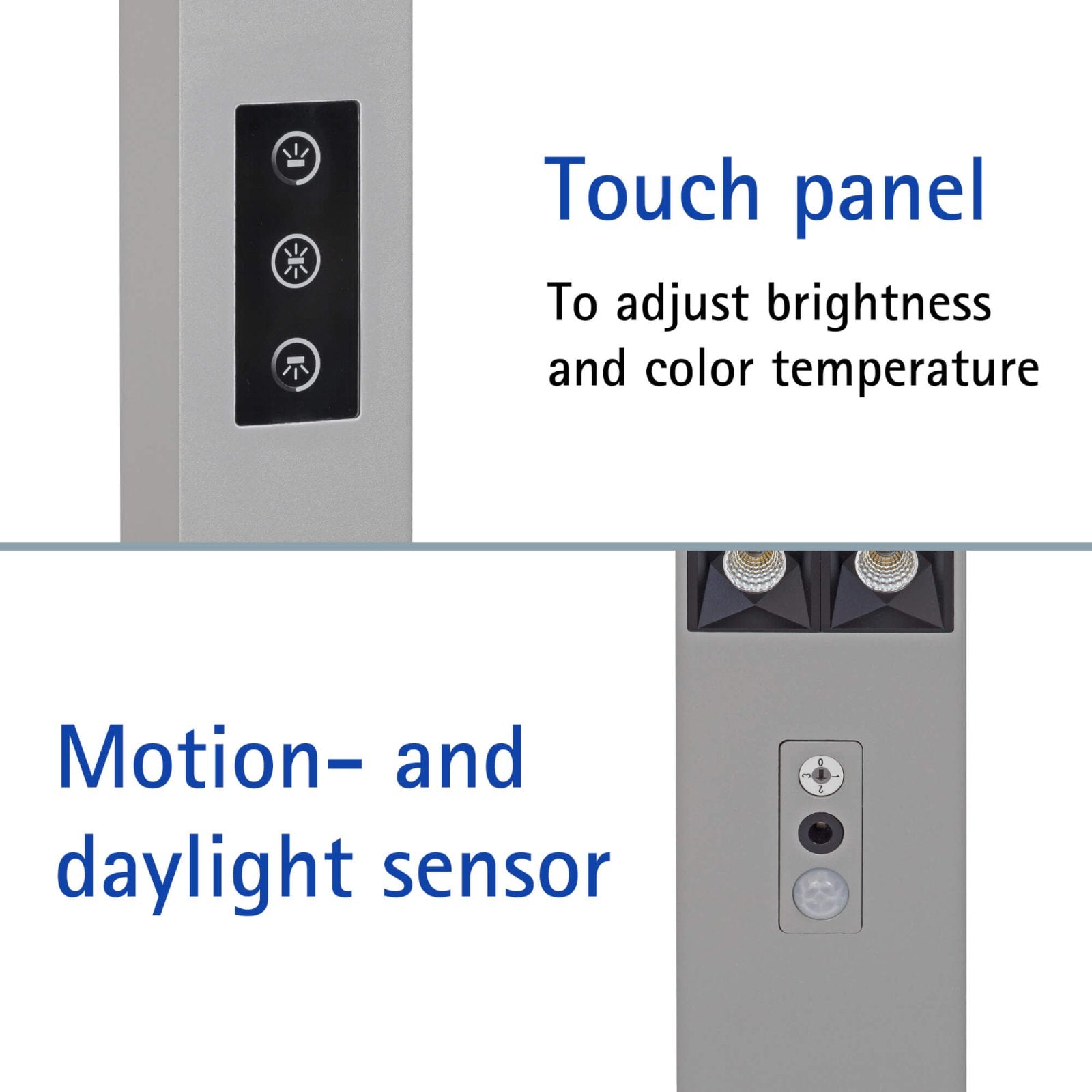 MAUL Stehleuchte LED MAULsirius Sensor – Sensor, dimmbar – 3000 K warmweiss – 10’110 lm