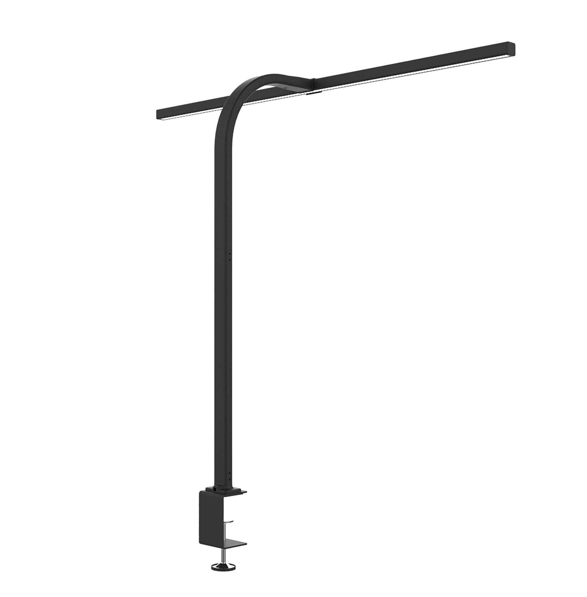 Unilux Tischleuchte LED STRATA – Klemmfuss, weiss einstellbar 3000/4000/5000/6500 K – 2’046 lm 19 W – schwarz