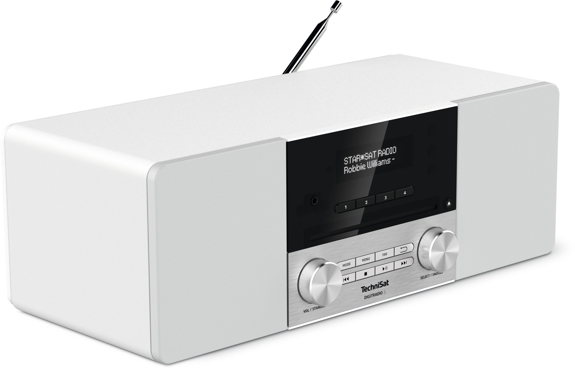 TechniSat DigitRadio 3 – DAB-/Internetradio – Tischradio – DAB+, Bluetooth – Weiss