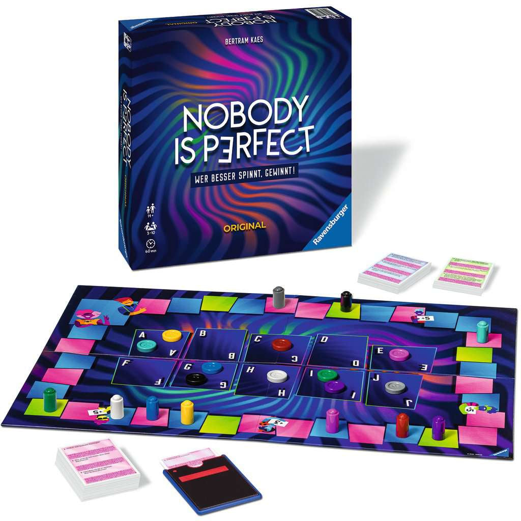 Ravensburger Nobody is perfect Original – Brettspiel, 3–10 Spieler, ab 14 Jahren, 60 Min., DE