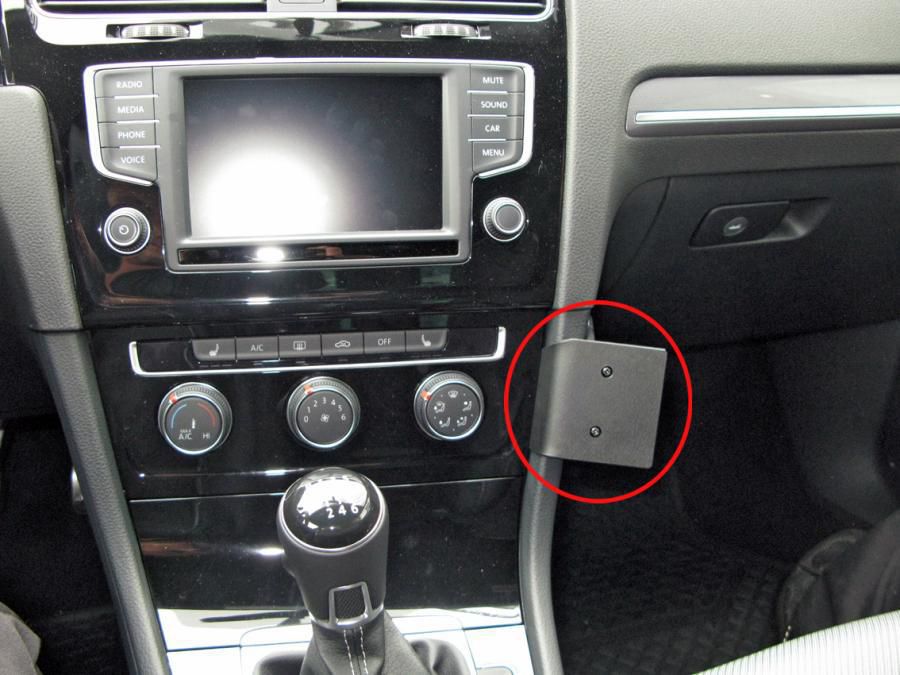 Brodit Auto-Halterung, passive Halterung – für Volkswagen Golf VII 13–17, Golf Alltrack 17 – Schwarz, ABS