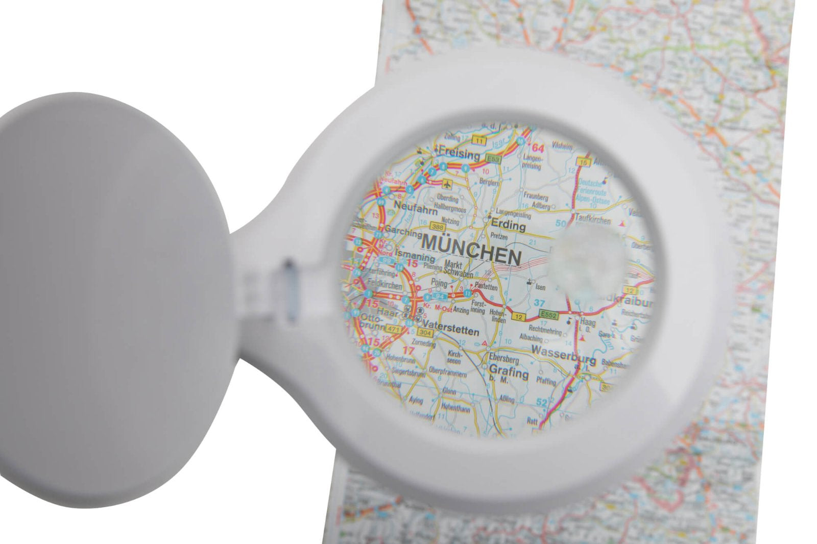 MAUL Leuchtlupe – 1,75× (Spot 4×) – Ø 100 mm – mit LED – weiss