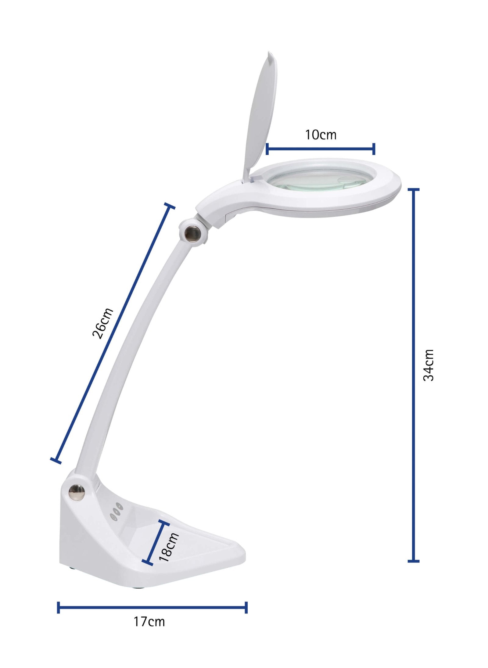 MAUL Iris LED-Lupenleuchte – 3 D, 1,75×, 502 lm, 6500 K, dimmbar – weiss