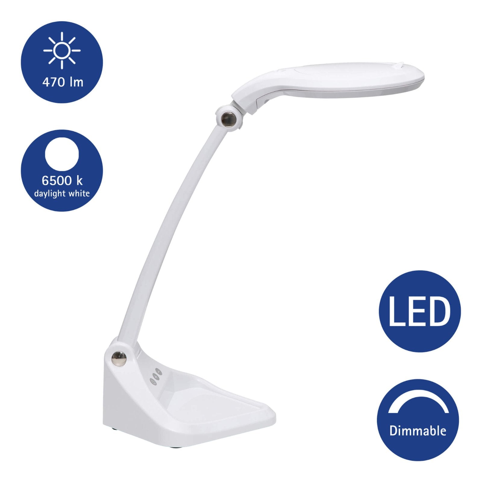 MAUL Leuchtlupe – 1,75× (Spot 4×) – Ø 100 mm – mit LED – weiss