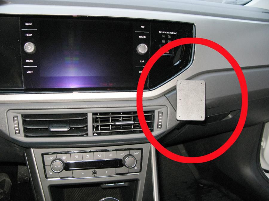 Brodit Auto-Halterung, Schraubbefestigung – für Handy/Smartphone, Navigator – Schwarz, Kunststoff (ABS)