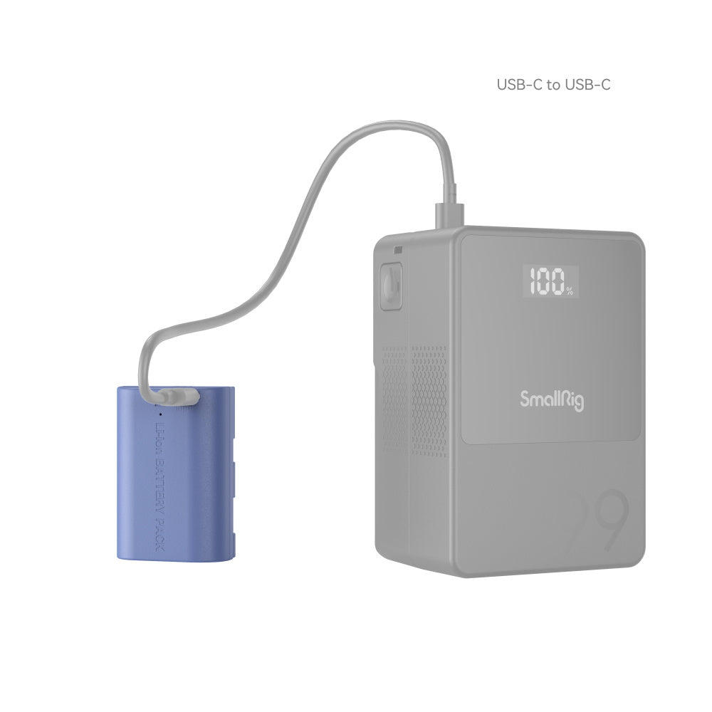 SmallRig LP-E6NH USB-C Akku – 2400 mAh, 7,2 V, 17,28 Wh – für Canon EOS R5, R6, 5D Mark IV und andere – Blau