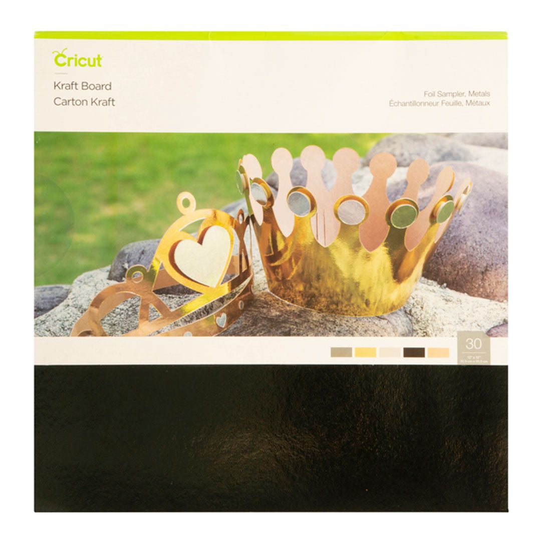 Cricut Krafboard Metallic – Gold, Rosé, Silber, 30 Blatt