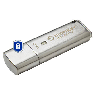 Kingston Technology Kingston IronKey Locker+ 50 USB-Stick – 32 GB, USB 3.2, AES 256-Bit-Verschlüsselung