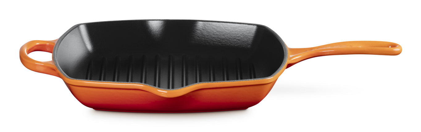 Le Creuset Fonduepfanne Signature – Ø 37 cm, Gusseisen, für Induktion, Gas, Glaskeramik – Schwarz/Orange