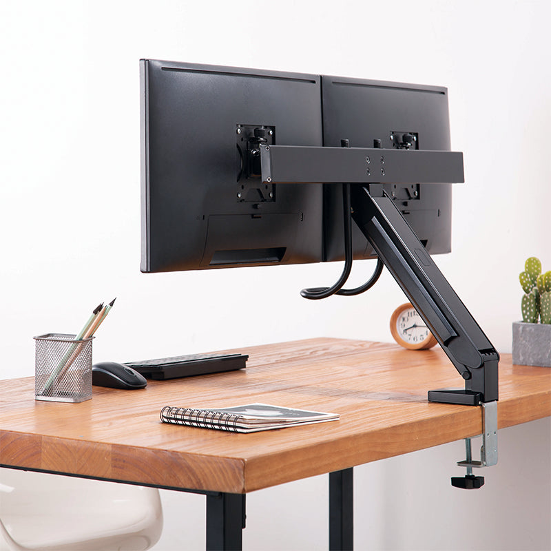 LogiLink BP0102 – Monitorarm Tischhalterung – Klemme/Durchführung – 2 Monitore – 17–27"