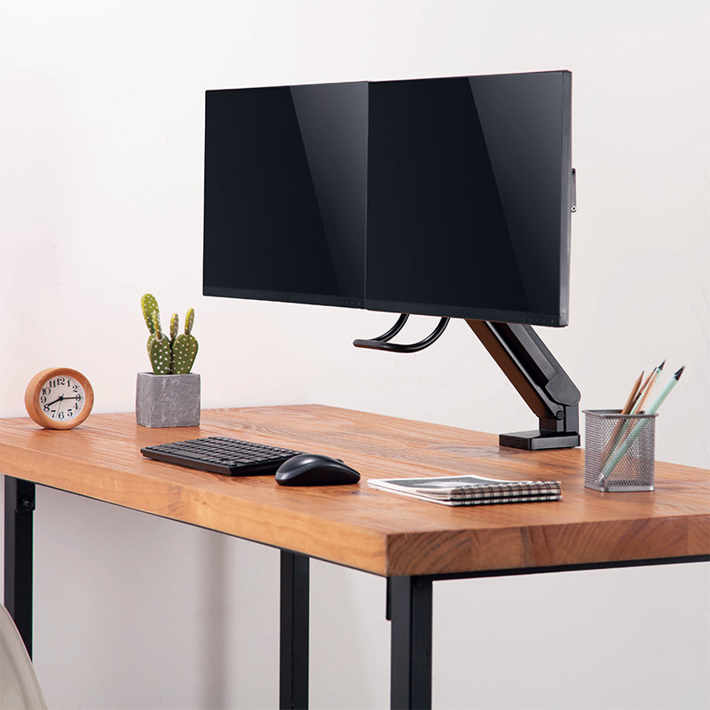 LogiLink BP0102 – Monitorarm Tischhalterung – Klemme/Durchführung – 2 Monitore – 17–27"