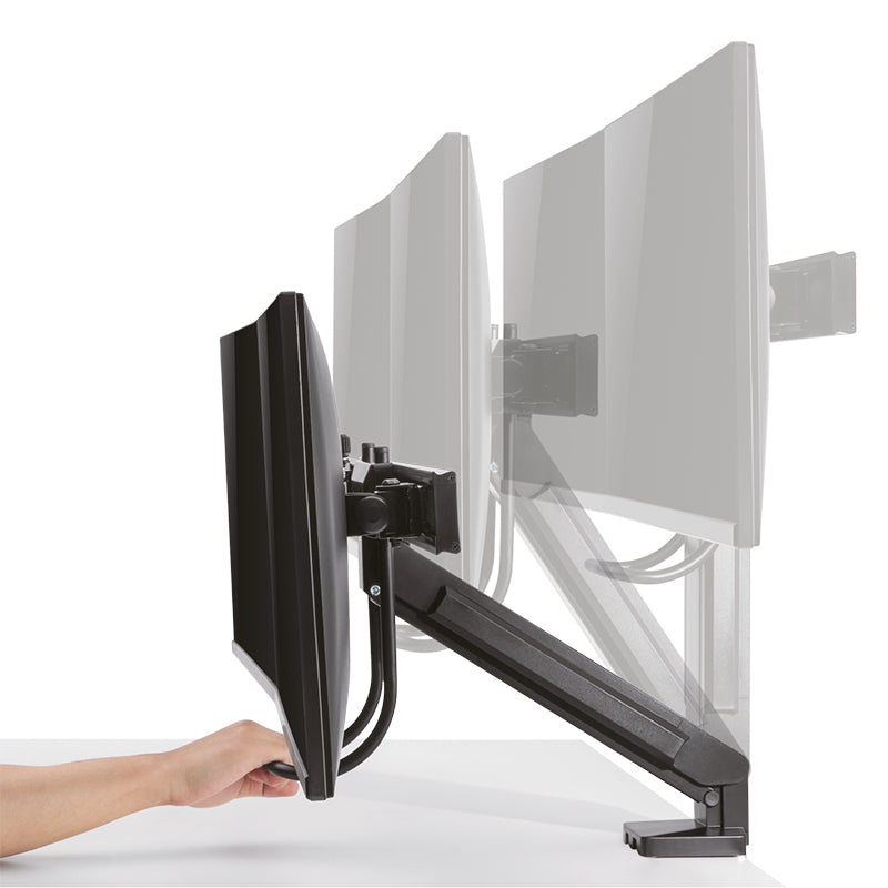 LogiLink BP0102 – Monitorarm Tischhalterung – Klemme/Durchführung – 2 Monitore – 17–27"