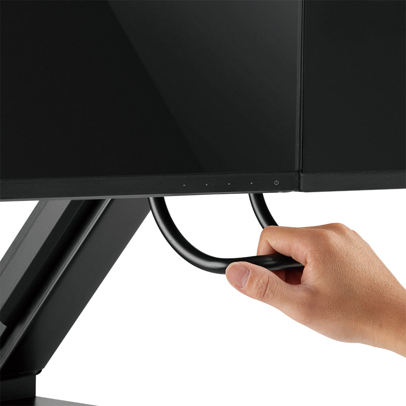 LogiLink BP0102 – Monitorarm Tischhalterung – Klemme/Durchführung – 2 Monitore – 17–27"