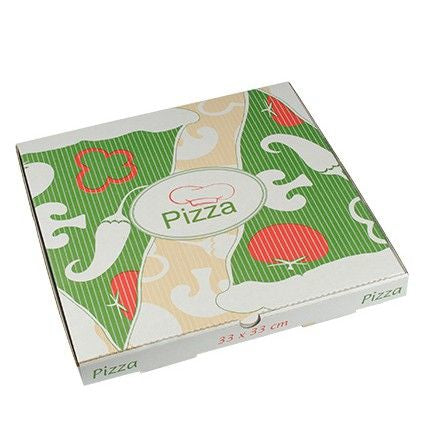 Papstar Pizzakarton PURE, Papier/Karton – 330 × 330 × 30 mm, grün – FSC – 100 Stk.