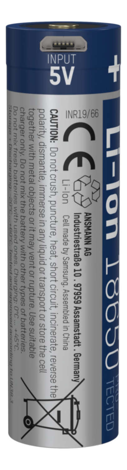 Ansmann 18650 Akku 3,6 V 3400 mAh 12,24 Wh Li-Ion – für Geräte