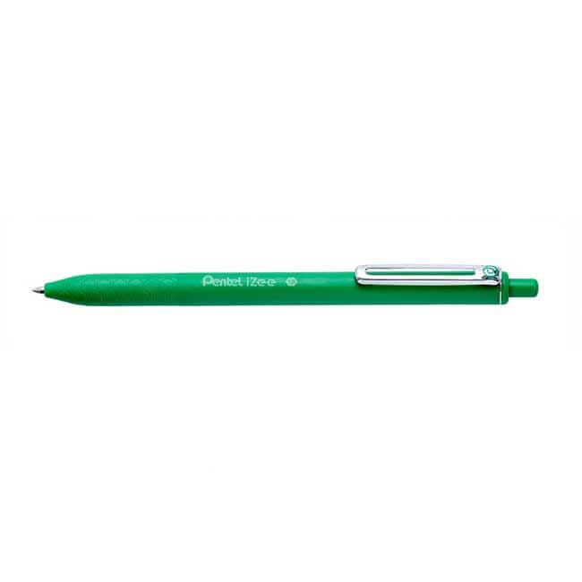 Pentel iZee BX470-D Kugelschreiber – Schwarz, Spitze 1 mm, Deckel, Grün