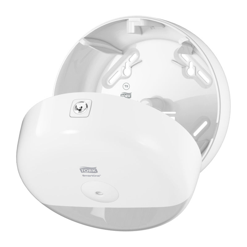 Tork SmartOne Mini – Toilettenpapierspender – Kunststoff, Weiss, für Tork T9, 21,9 × 15,6 × 21,9 cm