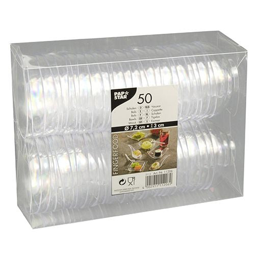 Papstar Schale PS, rund – 65 ml, Ø 7,2 cm, transparent – 50 Stk.