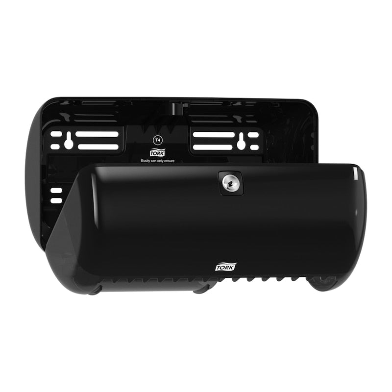 Tork Elevation T4 – Toilettenpapierspender – Kunststoff, schwarz, für 2 Rollen, 28,6 × 15,3 × 15,8 cm