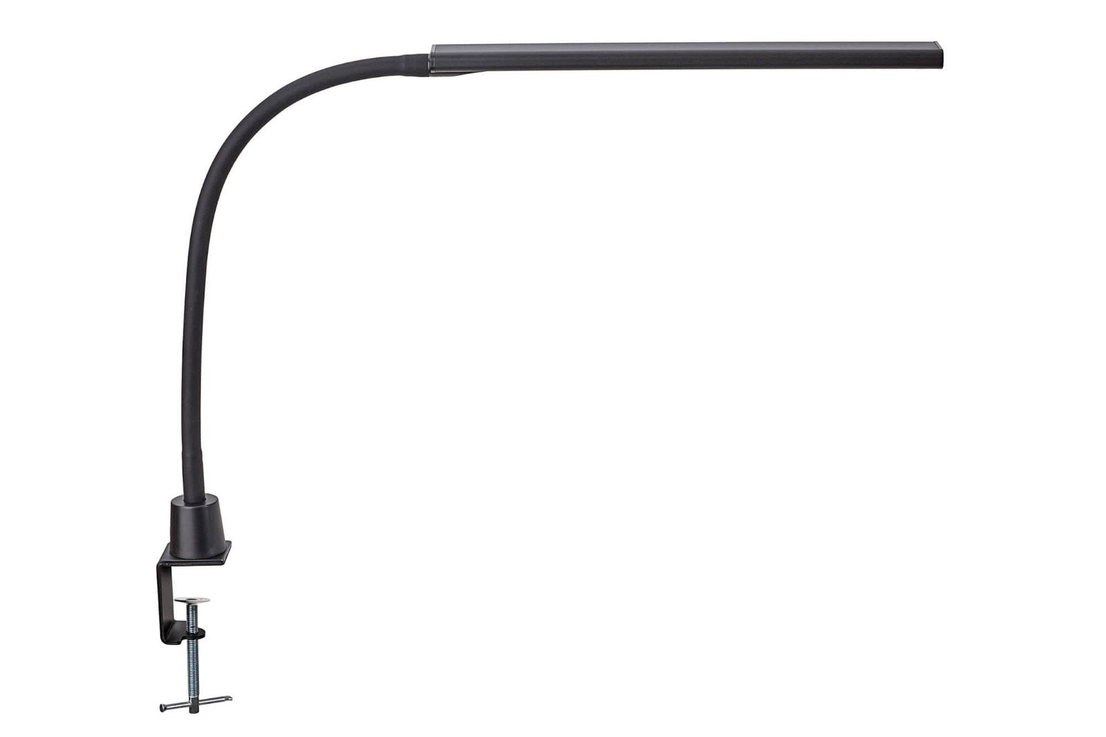 MAUL LED Tischleuchte Pirro – Klemmfuss, dreh-/neigbar, dimmbar – 3000 K – 726 lm 7 W – Schwarz, Metall