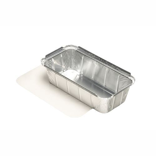 Papstar Take-away-Box, Aluminium, rechteckig – 1 l – 213 × 110 × 54 mm, silber – 25 Stk.