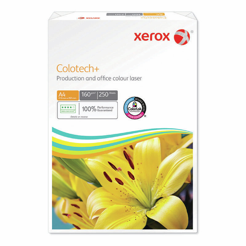 Xerox Colotech+ Colotech+ Beschichtetes Laserpapier Hochglanz Weiss – A4, 160 g/m², 1'250 Blatt