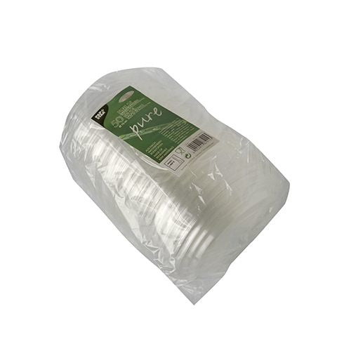 Papstar Deckel für Salatschale "PURE", PLA – Ø 15 cm, H 2 cm – transparent – 50 Stk.